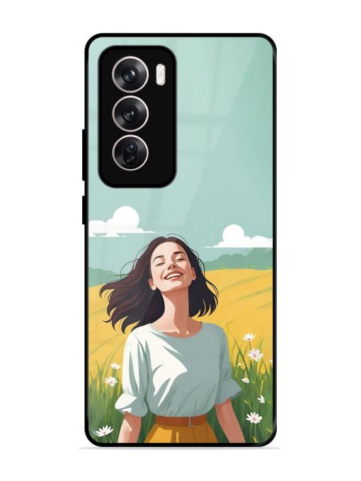 Girl Graffiti Glossy Soft Edge Case for Oppo Reno 12 (5G) Chachhi