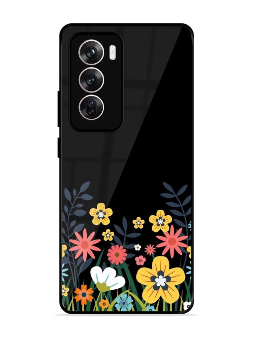 Floral Night Sky Glossy Soft Edge Case for Oppo Reno 12 (5G) Chachhi