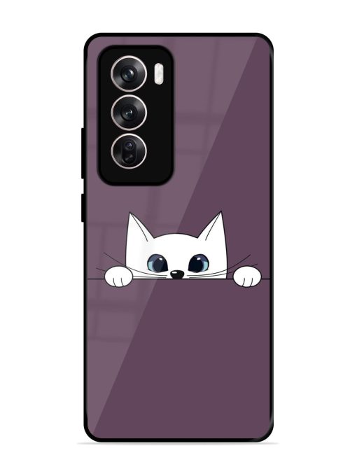 Peek-A-Boo Kitty Glossy Soft Edge Case for Oppo Reno 12 (5G) Chachhi