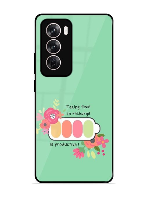 Recharge And Bloom Glossy Soft Edge Case for Oppo Reno 12 (5G) Chachhi