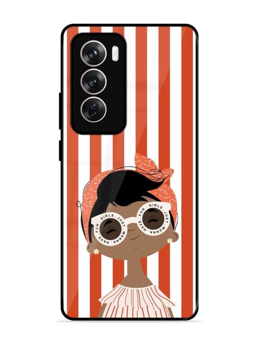 Girls Just Wanna Have Fun Glossy Soft Edge Case for Oppo Reno 12 (5G) Chachhi