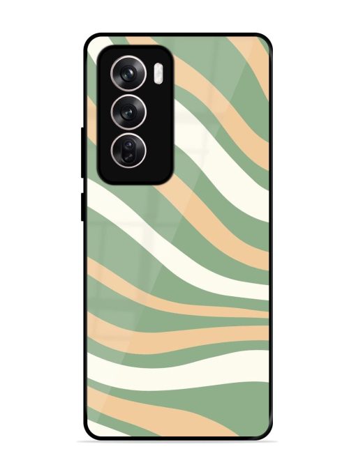 Wavy Pastel Paradise Glossy Soft Edge Case for Oppo Reno 12 (5G) Chachhi