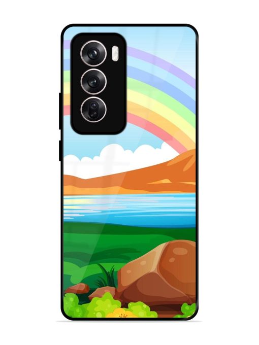 Rainbow Over The Lake Glossy Soft Edge Case for Oppo Reno 12 (5G) Chachhi