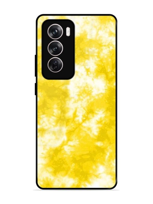 Golden Tie-Dye Twirl Glossy Soft Edge Case for Oppo Reno 12 (5G) Chachhi