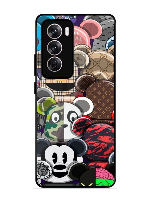 Streetwear Bearbrick Extravaganza Glossy Soft Edge Case for Oppo Reno 12 (5G) Chachhi