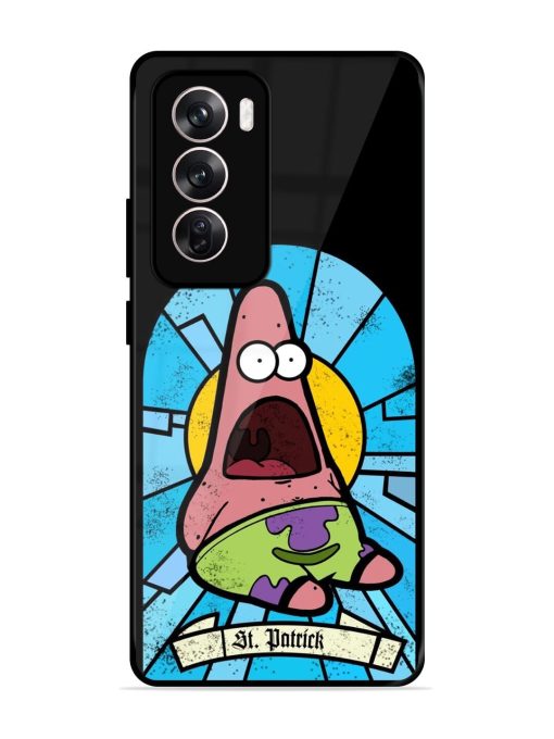 St. Patrick'S Day Stained Glass Patrick Star Glossy Soft Edge Case for Oppo Reno 12 (5G) Chachhi