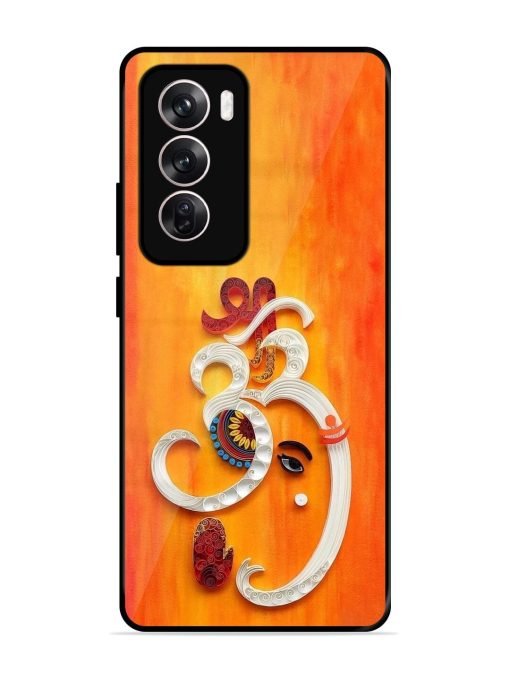 Ganesha In Quilling Art Glossy Soft Edge Case for Oppo Reno 12 (5G) Chachhi