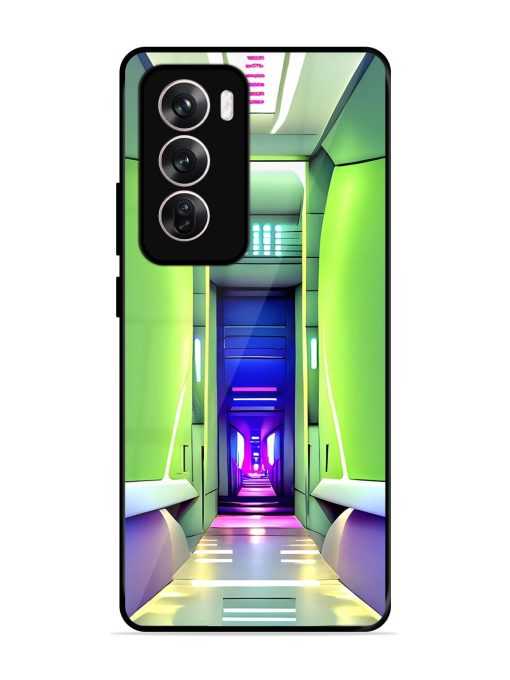 Neon Corridor Glossy Soft Edge Case for Oppo Reno 12 (5G) Chachhi