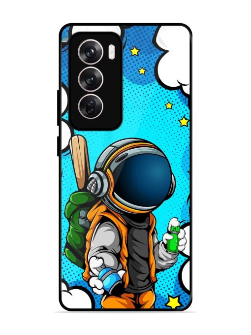 Space Graffiti Artist Glossy Soft Edge Case for Oppo Reno 12 (5G) Chachhi