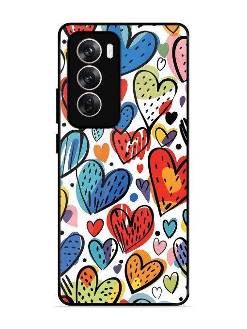 Heartfelt Harmony Glossy Soft Edge Case for Oppo Reno 12 (5G) Chachhi