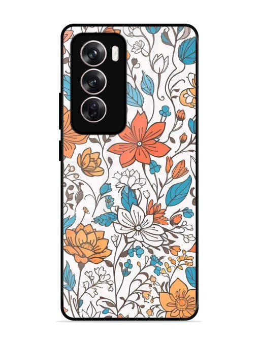 Floral Symphony Glossy Soft Edge Case for Oppo Reno 12 Pro (5G) Chachhi