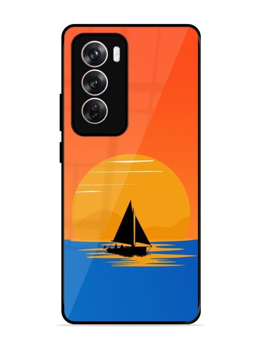 Sunset Sail Glossy Soft Edge Case for Oppo Reno 12 Pro (5G) Chachhi