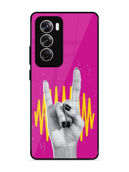 Rock Hand Glossy Soft Edge Case for Oppo Reno 12 Pro (5G) Chachhi