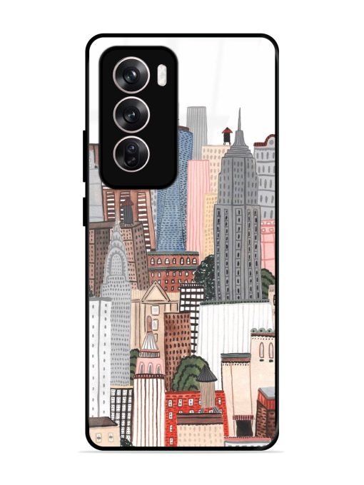 Cityscape Dreams Glossy Soft Edge Case for Oppo Reno 12 Pro (5G) Chachhi