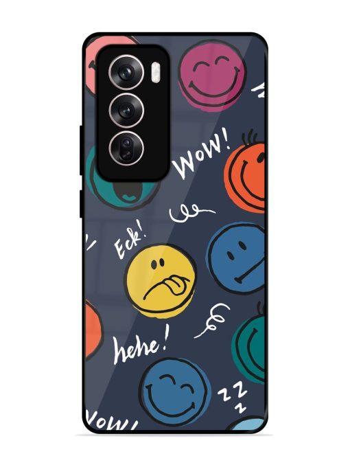 Emoticon Parade Glossy Soft Edge Case for Oppo Reno 12 Pro (5G) Chachhi