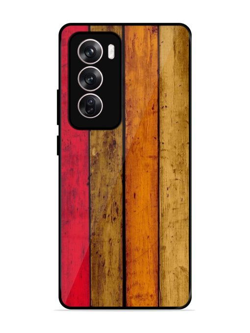 Colorful Woodgrain Glossy Soft Edge Case for Oppo Reno 12 Pro (5G) Chachhi