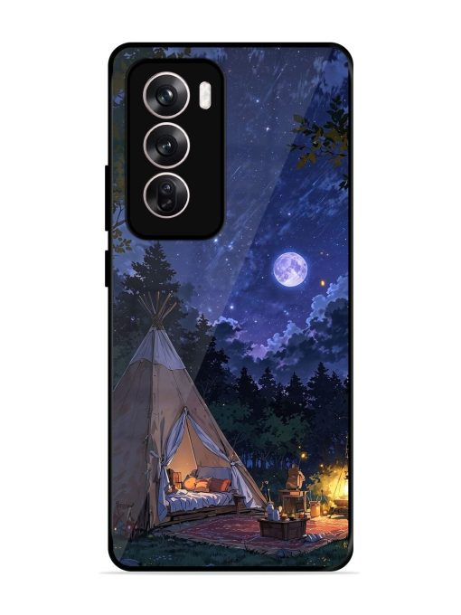 Moonlight Camping Glossy Soft Edge Case for Oppo Reno 12 Pro (5G) Chachhi