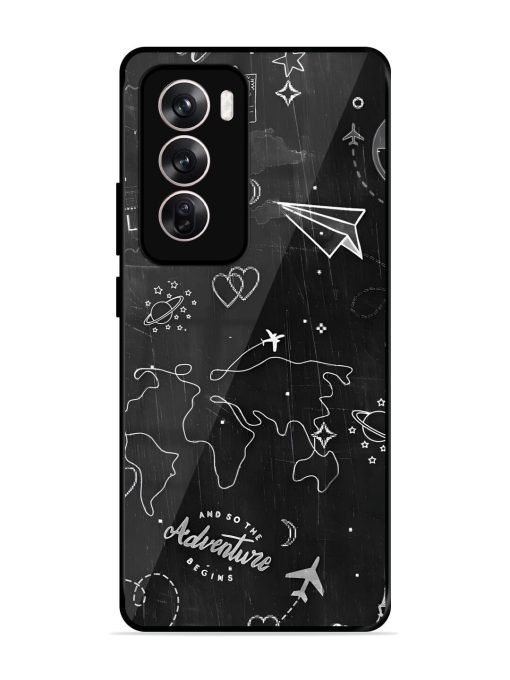 Wanderlust Sketchbook Glossy Soft Edge Case for Oppo Reno 12 Pro (5G) Chachhi