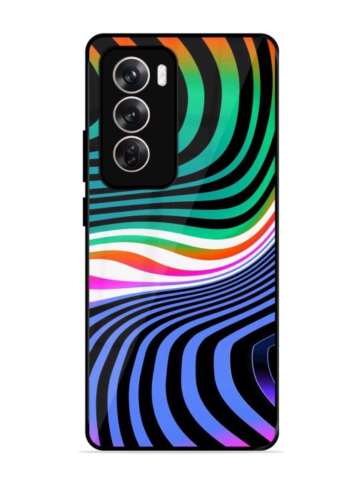 Psychedelic Waves Glossy Soft Edge Case for Oppo Reno 12 Pro (5G) Chachhi