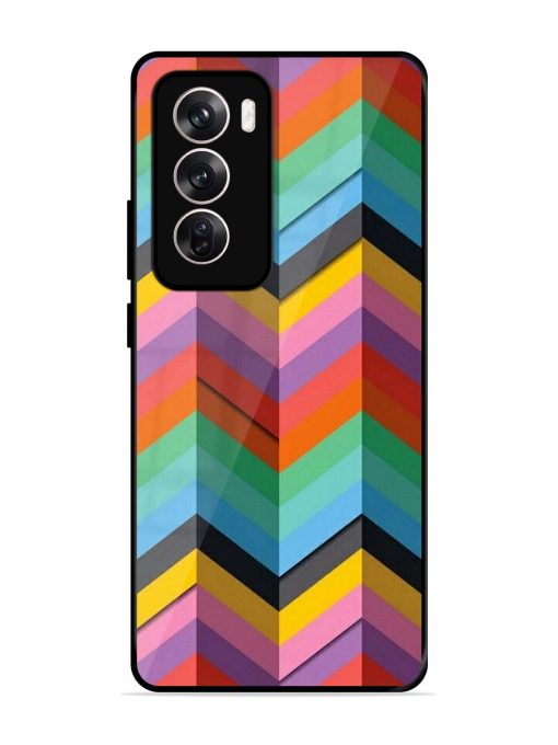 Colorful Zigzag Glossy Soft Edge Case for Oppo Reno 12 Pro (5G) Chachhi