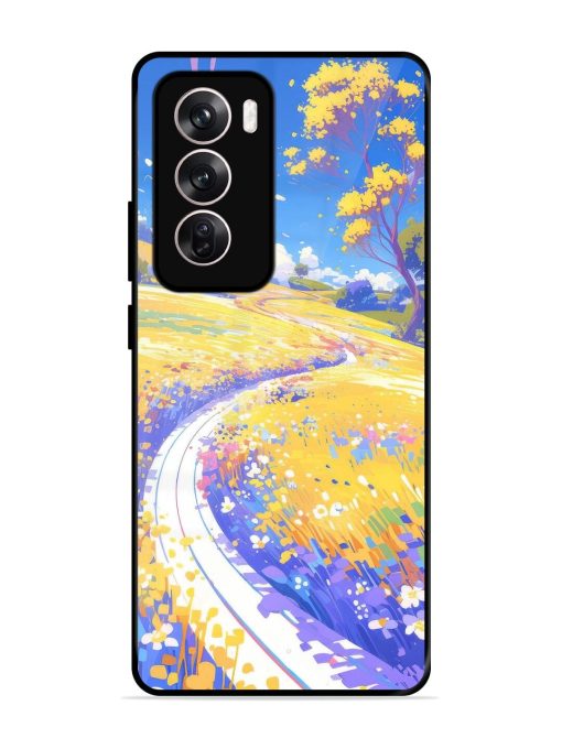 Vibrant Spring Meadow Glossy Soft Edge Case for Oppo Reno 12 Pro (5G) Chachhi