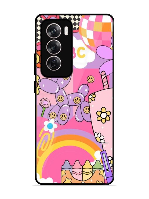 Whimsical Y2K Chaos Glossy Soft Edge Case for Oppo Reno 12 Pro (5G) Chachhi