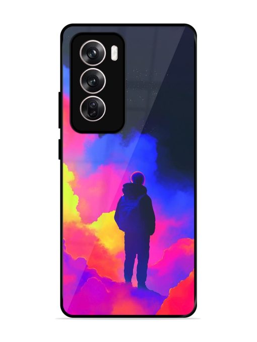 Cosmic Wanderer Glossy Soft Edge Case for Oppo Reno 12 Pro (5G) Chachhi