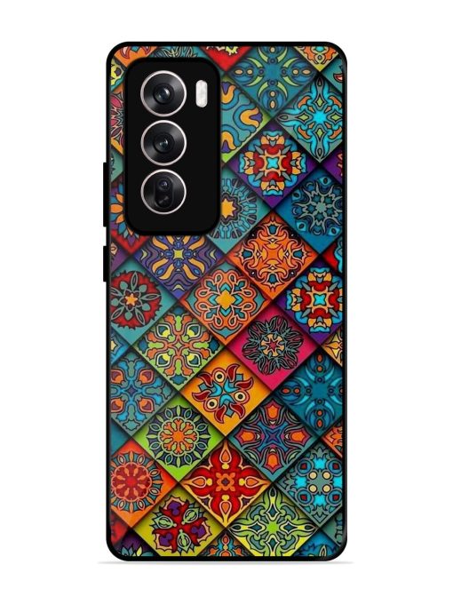 Patchwork Mandala Mosaic Glossy Soft Edge Case for Oppo Reno 12 Pro (5G)