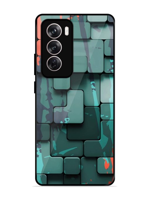 Abstract Geometric Mosaic Glossy Soft Edge Case for Oppo Reno 12 Pro (5G) Chachhi