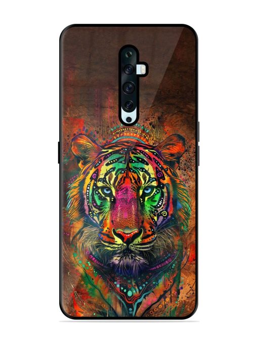 Cosmic Tiger Glossy Soft Edge Case for Oppo Reno 2F Chachhi