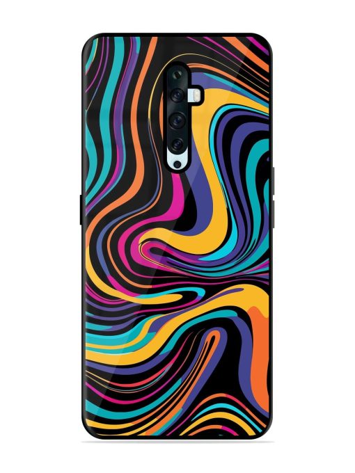 Psychedelic Swirl Glossy Soft Edge Case for Oppo Reno 2F Chachhi