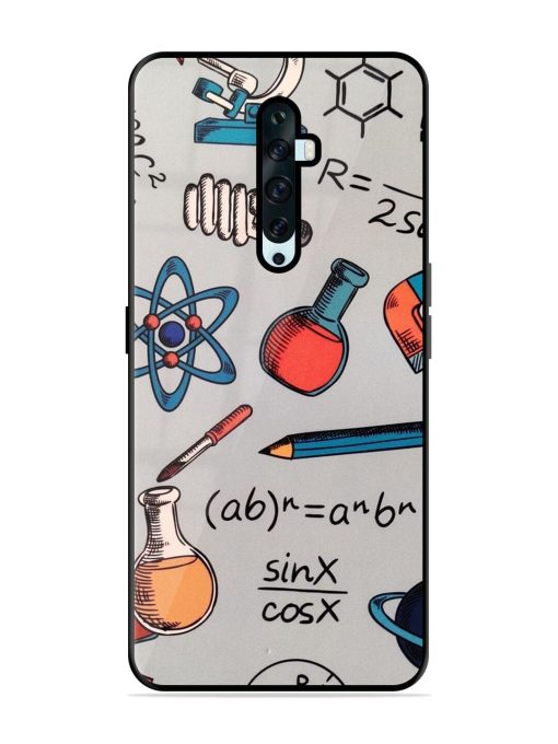 Science Doodle Glossy Soft Edge Case for Oppo Reno 2F Chachhi