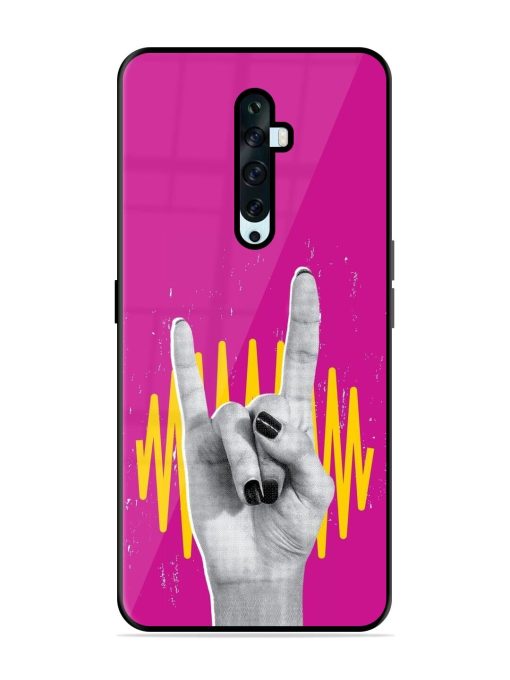 Rock Hand Glossy Soft Edge Case for Oppo Reno 2F Chachhi