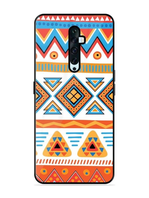 Vibrant Tribal Pattern Glossy Soft Edge Case for Oppo Reno 2F Chachhi