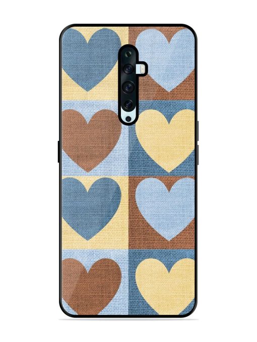 Hearts On Canvas Glossy Soft Edge Case for Oppo Reno 2F Chachhi