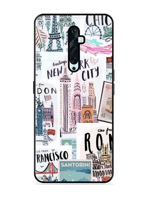 Travelogue Glossy Soft Edge Case for Oppo Reno 2F Chachhi