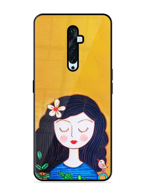 Girl Illustration Glossy Soft Edge Case for Oppo Reno 2F Chachhi