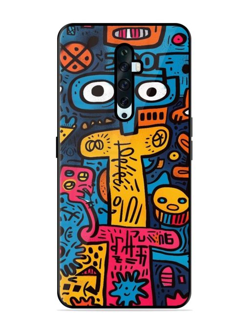 Doodletopia Glossy Soft Edge Case for Oppo Reno 2F Chachhi