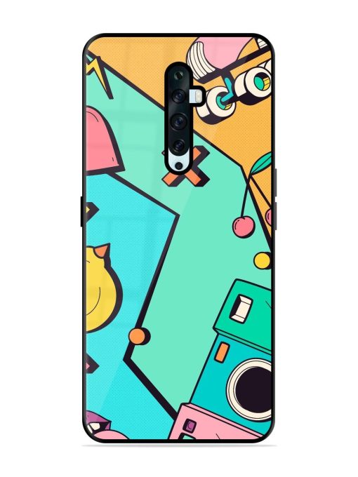 Retro Remix Glossy Soft Edge Case for Oppo Reno 2F Chachhi