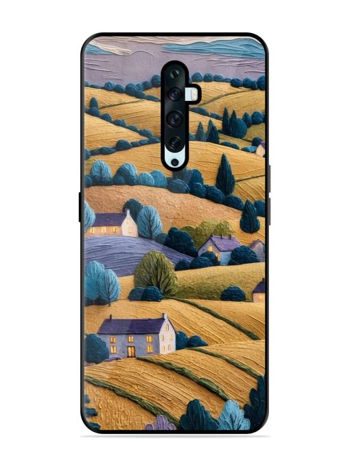 Rolling Hilltop Haven Glossy Soft Edge Case for Oppo Reno 2F Chachhi