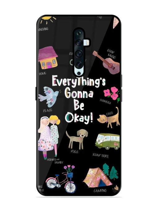 Everything'S Gonna Be Okay Glossy Soft Edge Case for Oppo Reno 2F Chachhi