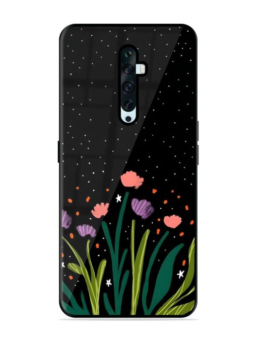 Midnight Bloom Glossy Soft Edge Case for Oppo Reno 2F Chachhi