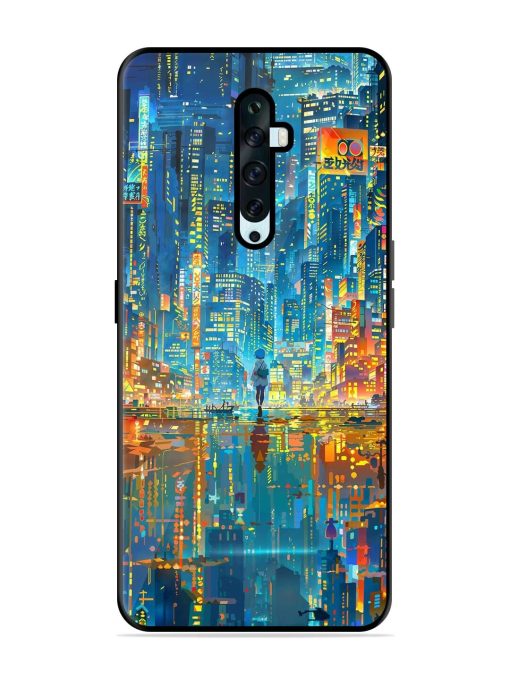 Neon Metropolis Glossy Soft Edge Case for Oppo Reno 2F Chachhi