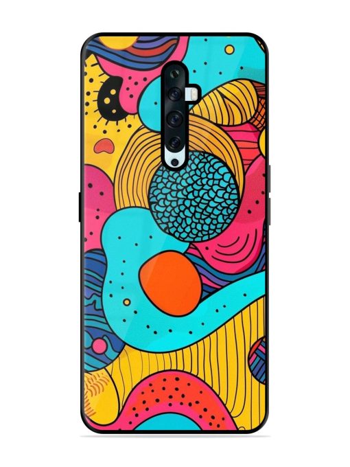 Psychedelic Patterns Glossy Soft Edge Case for Oppo Reno 2F Chachhi