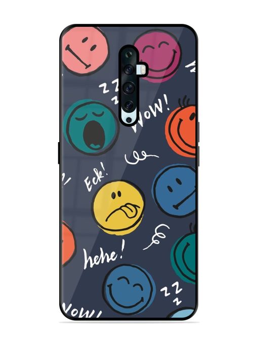 Emoticon Parade Glossy Soft Edge Case for Oppo Reno 2F Chachhi