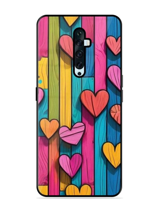 Rainbow Of Hearts Glossy Soft Edge Case for Oppo Reno 2F
