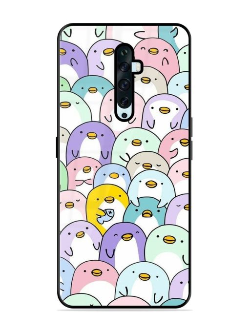 Penguin Party Glossy Soft Edge Case for Oppo Reno 2F Chachhi