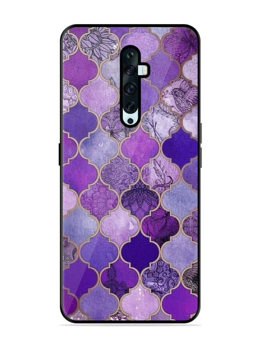 Purple Mosaic Magic Glossy Soft Edge Case for Oppo Reno 2F Chachhi