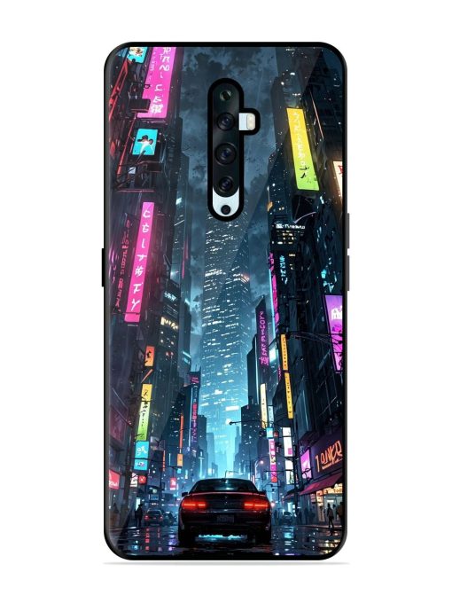 Neon Nightscape Glossy Soft Edge Case for Oppo Reno 2F Chachhi