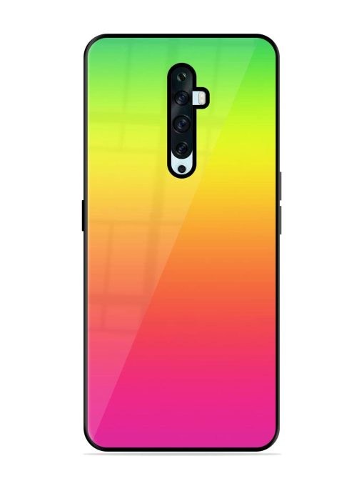 Rainbow Gradient Glossy Soft Edge Case for Oppo Reno 2F Chachhi